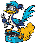 Desert Roadrunner Mechanic  Precision Cut Decal